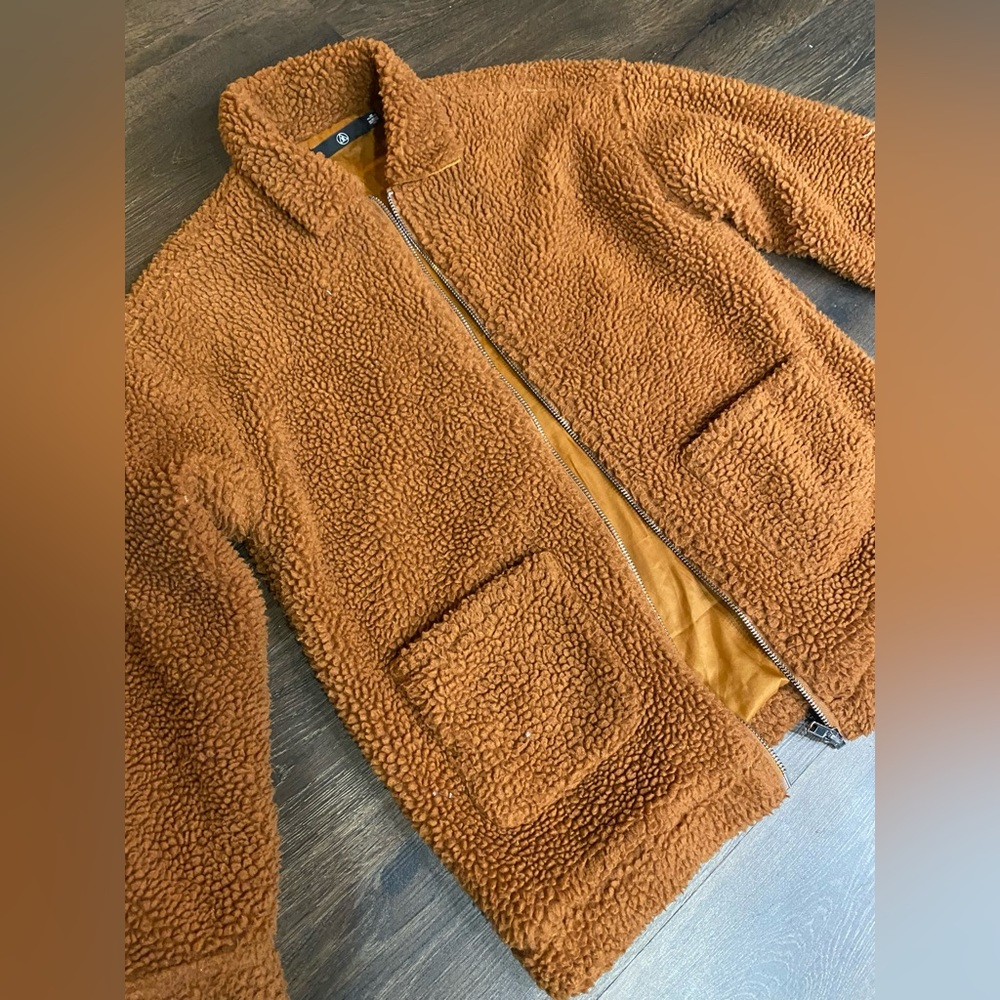 Brown teddy jacket